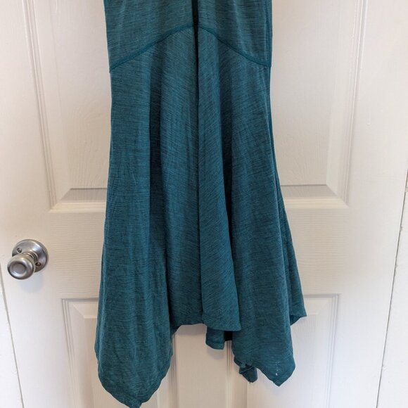 Ibex Carmen Merino Wool Racerback Tank Dress Fit & Flare Teal Blue Size Smal - Picture 10 of 11